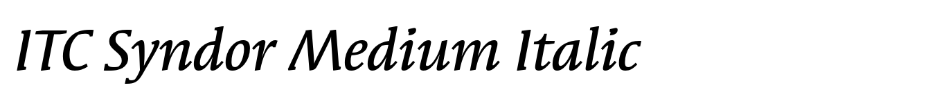 ITC Syndor Medium Italic image